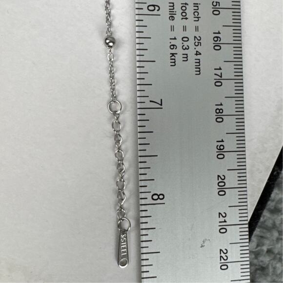 Stainless Steel Cross Bracelet Lobster Closure Dainty Silver Adjustable Jewelry - Picture 4 of 5